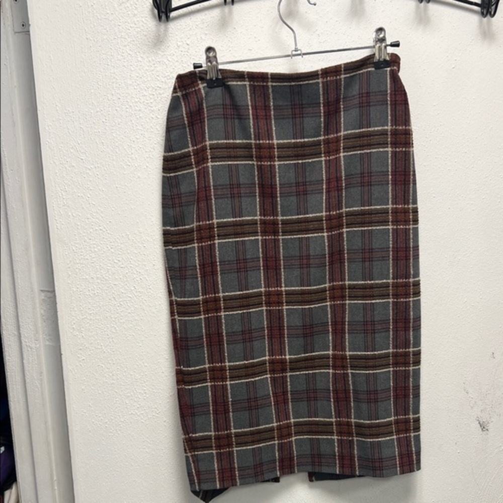 Express Gray and Black Pencil Skirt Knee-Length